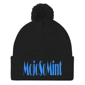 MojoSoMint Branded Pom Pom Knit Cap - MojoSoMint