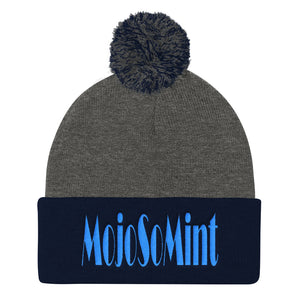 MojoSoMint Branded Pom Pom Knit Cap - MojoSoMint